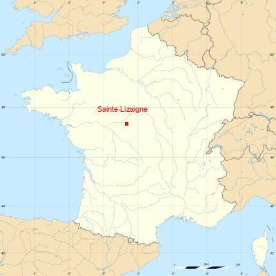 Fond de carte avec Sainte-Lizaigne