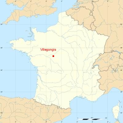 Fond de carte avec Villegongis