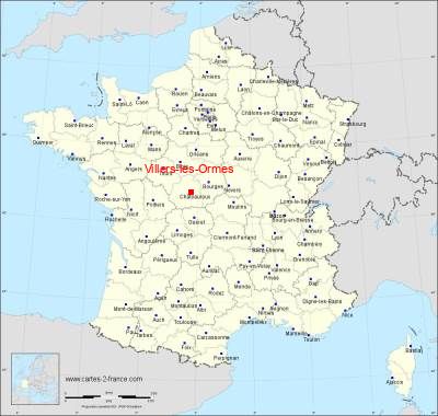 Carte de Villers-les-Ormes