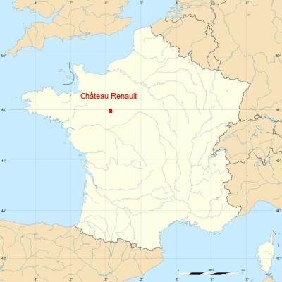 Fond de carte avec Château-Renault