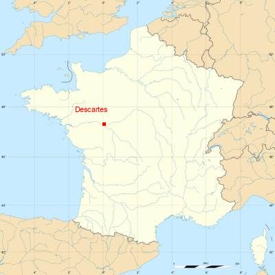Fond de carte avec Descartes