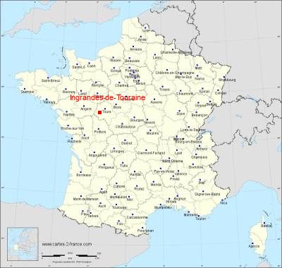 Carte de Ingrandes-de-Touraine
