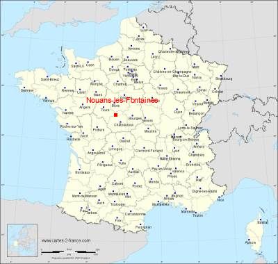 Carte de Nouans-les-Fontaines