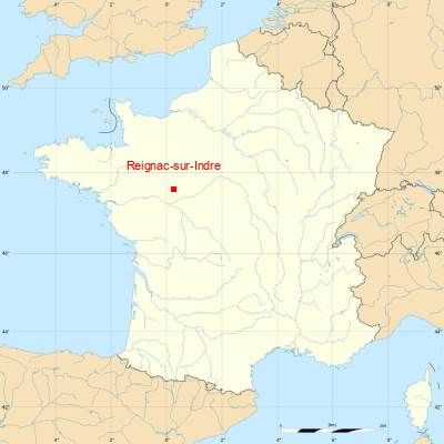 Fond de carte avec Reignac-sur-Indre