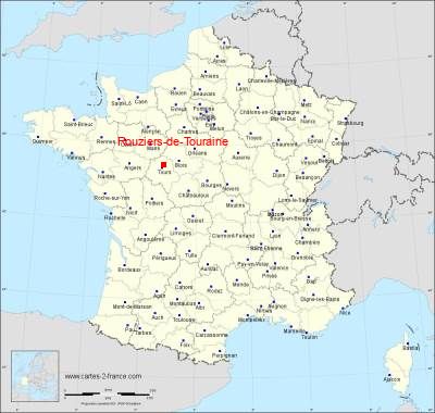 Carte de Rouziers-de-Touraine