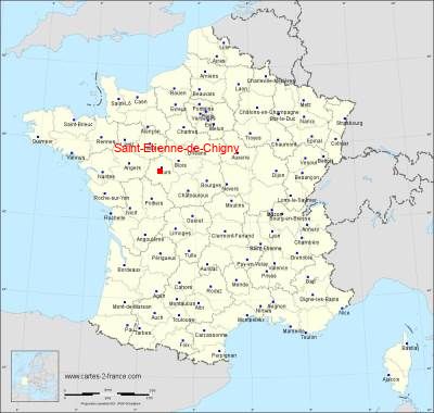 Carte de Saint-Etienne-de-Chigny
