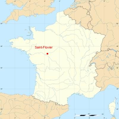 Fond de carte avec Saint-Flovier
