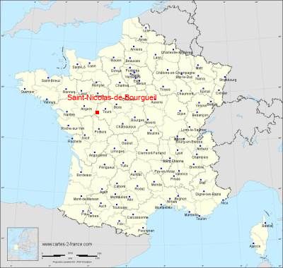 Carte de Saint-Nicolas-de-Bourgueil