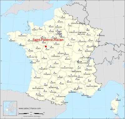 Carte de Saint-Paterne-Racan