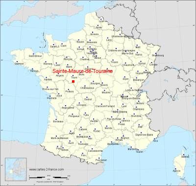 Carte de Sainte-Maure-de-Touraine