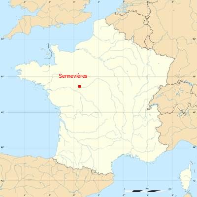 Fond de carte avec Sennevières