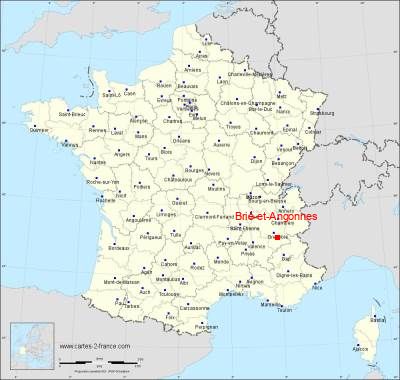 Carte de Brié-et-Angonnes