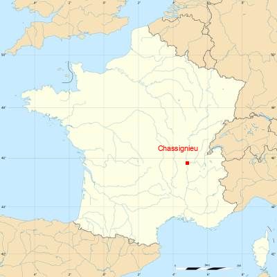 Fond de carte avec Chassignieu