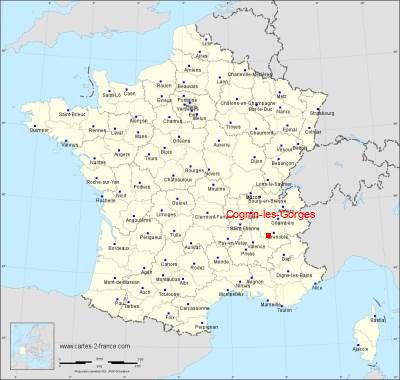Carte de Cognin-les-Gorges