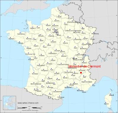 Carte de Monestier-de-Clermont