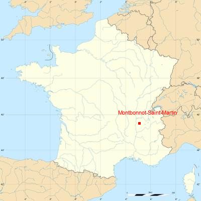Fond de carte avec Montbonnot-Saint-Martin