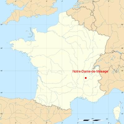 Fond de carte avec Notre-Dame-de-Mésage