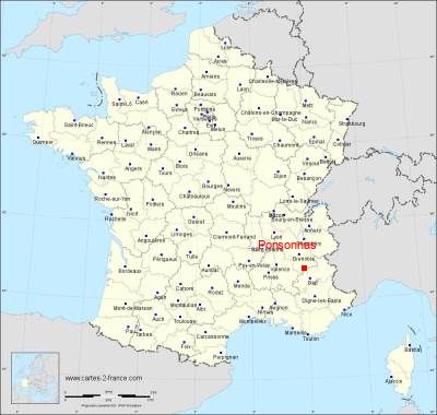Carte de Ponsonnas