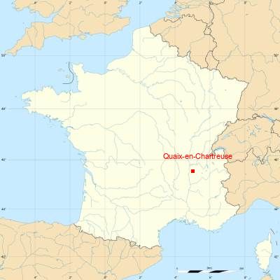 Fond de carte avec Quaix-en-Chartreuse