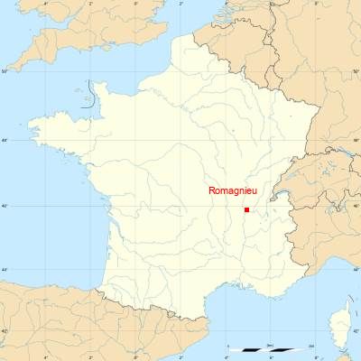 Fond de carte avec Romagnieu