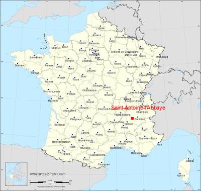 Carte de Saint-Antoine-l'Abbaye