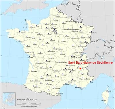 Carte de Saint-Barthélemy-de-Séchilienne
