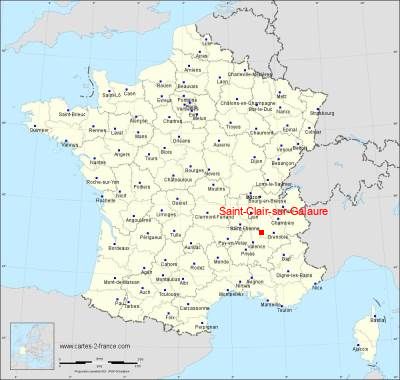Carte de Saint-Clair-sur-Galaure