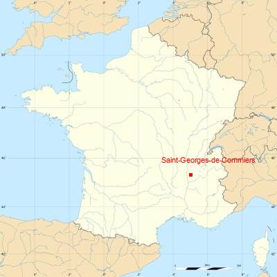 Fond de carte avec Saint-Georges-de-Commiers