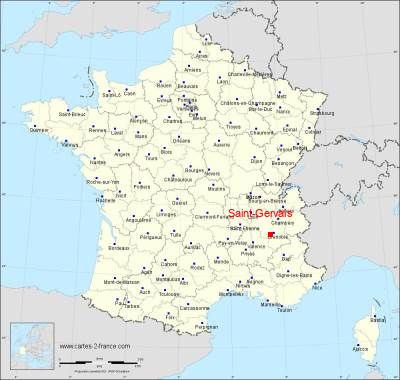 Carte de Saint-Gervais