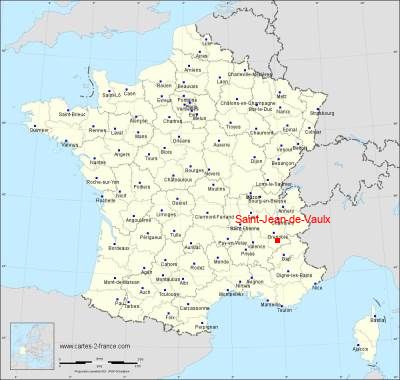 Carte de Saint-Jean-de-Vaulx