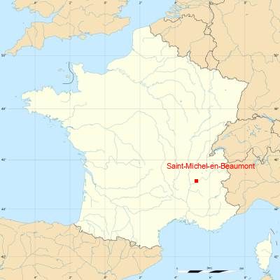 Fond de carte avec Saint-Michel-en-Beaumont
