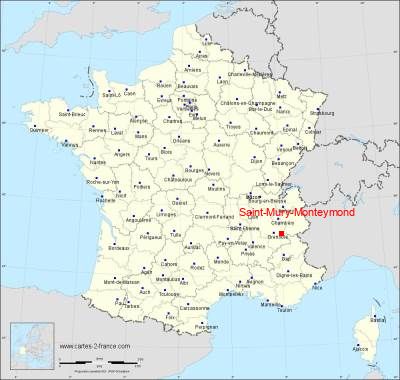Carte de Saint-Mury-Monteymond