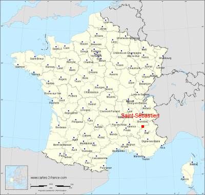 Carte de Saint-Sébastien