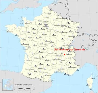 Carte de Sainte-Anne-sur-Gervonde