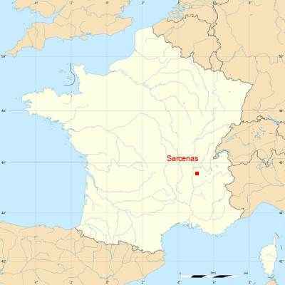 Fond de carte avec Sarcenas