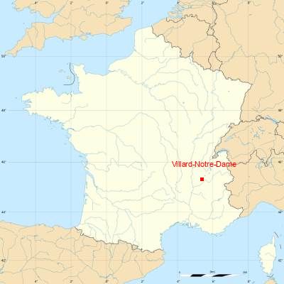 Fond de carte avec Villard-Notre-Dame