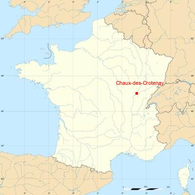 Fond de carte avec Chaux-des-Crotenay