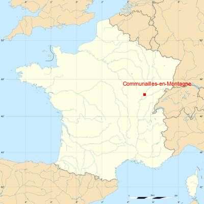 Fond de carte avec Communailles-en-Montagne