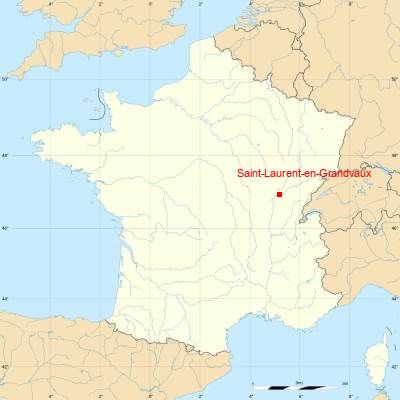Fond de carte avec Saint-Laurent-en-Grandvaux
