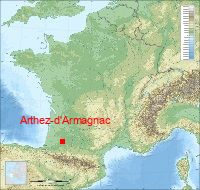 localisation mairie de Arthez-d'Armagnac