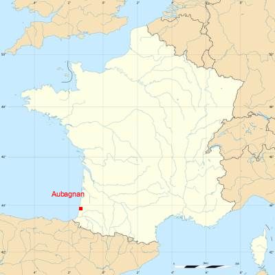 Fond de carte avec Aubagnan