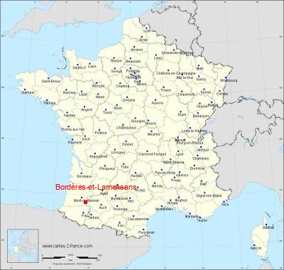Carte de Bordères-et-Lamensans