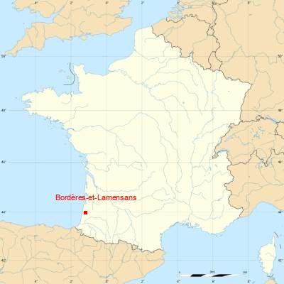 Fond de carte avec Bordères-et-Lamensans