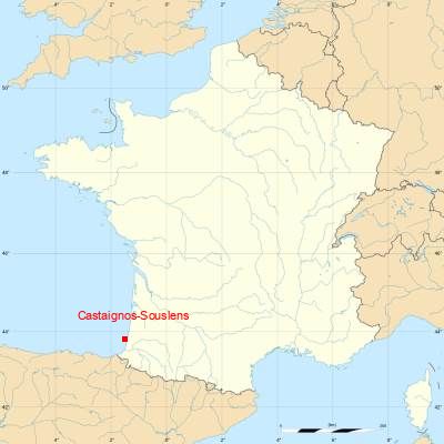 Fond de carte avec Castaignos-Souslens