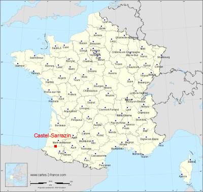 Carte de Castel-Sarrazin
