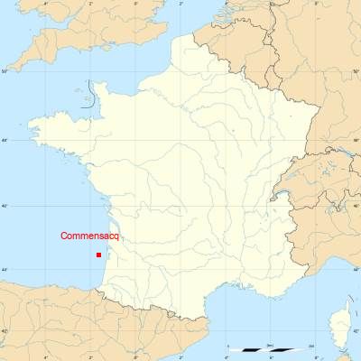 Fond de carte avec Commensacq