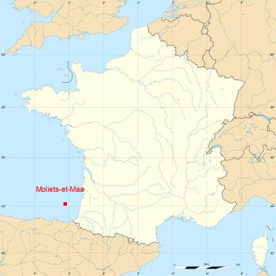 Fond de carte avec Moliets-et-Maa