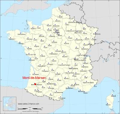 Carte de Mont-de-Marsan