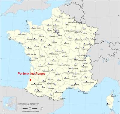 Carte de Pontenx-les-Forges
