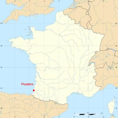 Fond de carte avec Poudenx